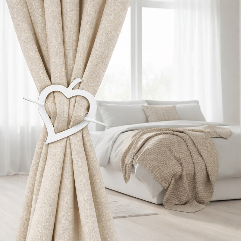 Embrasse de rideaux en bois Fjord - Design décoratif et fonctionnel, Blanc