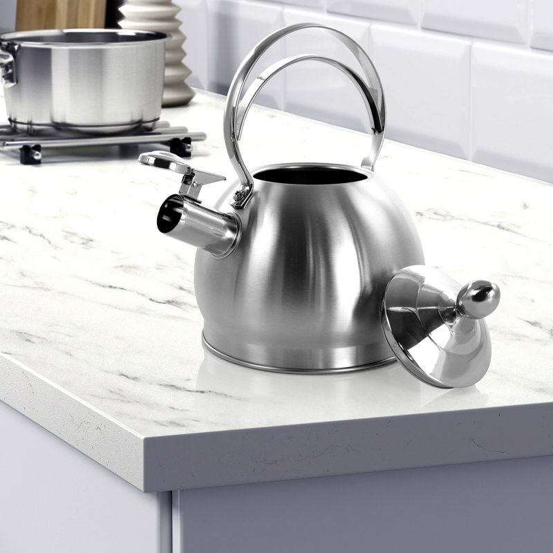 Brushed Silver 2.8L Stainless Steel Whistling Kettle