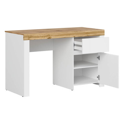 Holten 130cm Desk with Door and Drawer
