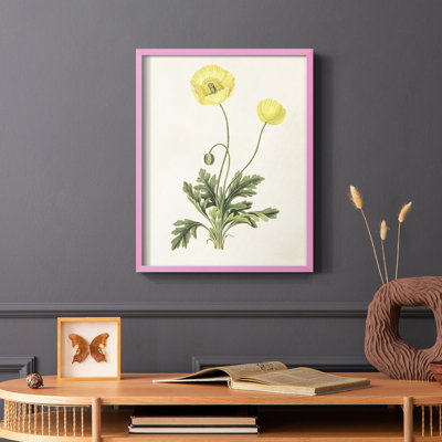 «Flowers of the Seasons», reproduction encadrée en bois massif