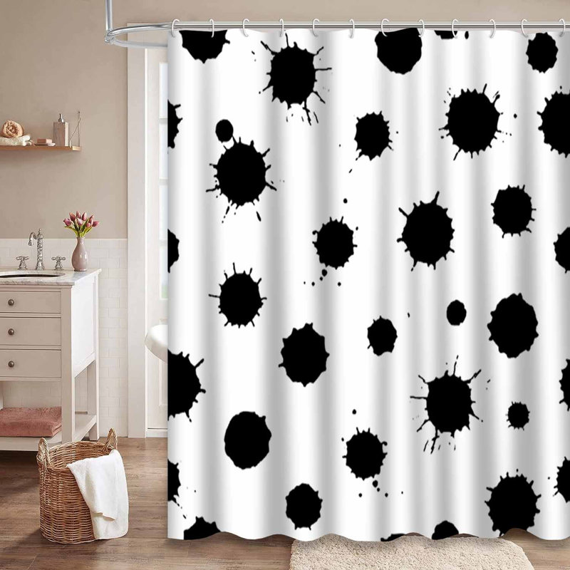 Rideau de douche avec 12 crochets, L 72 po x l 84 po