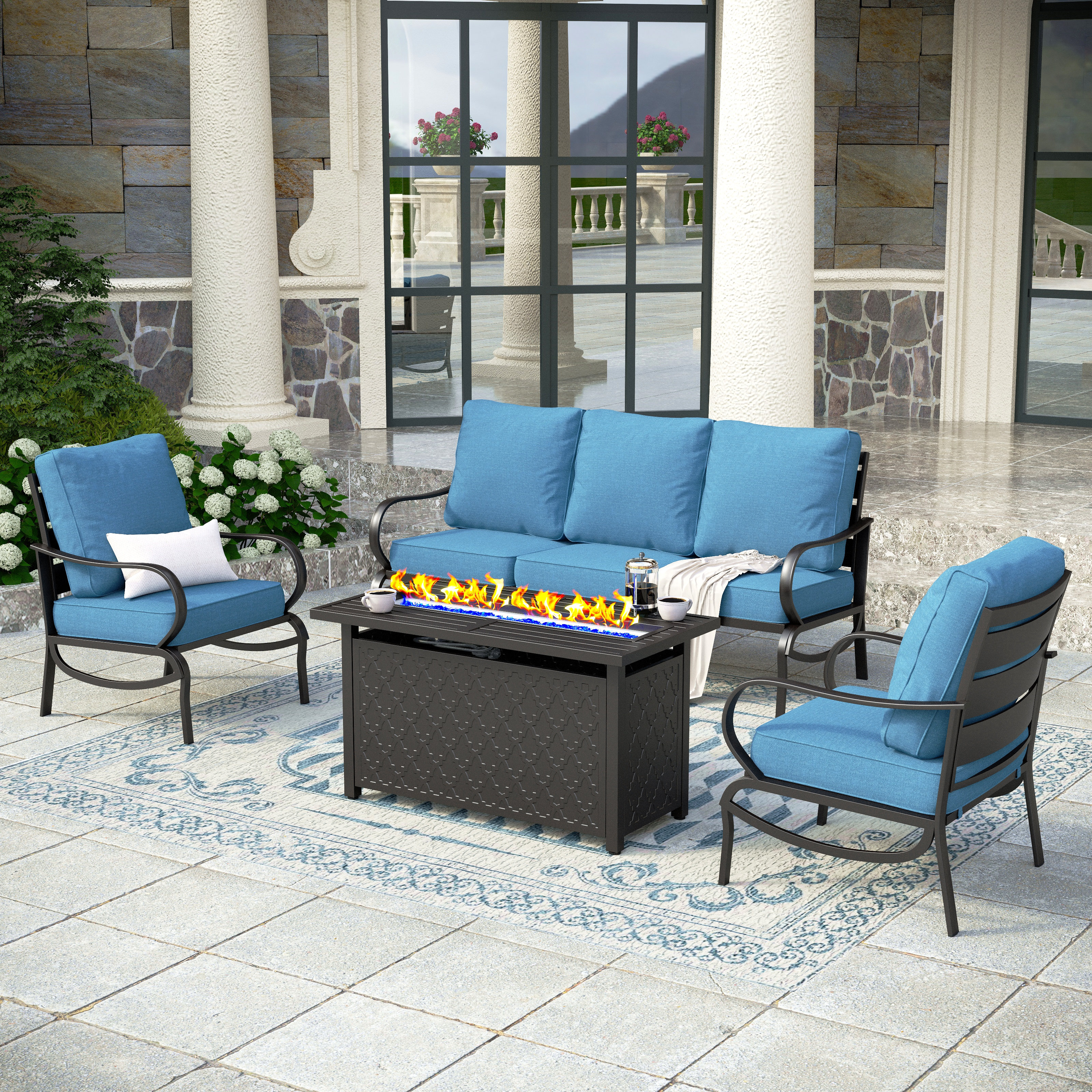 Mainstays Teal Patio Table And Chairs Broyhill Teal Patio Chairs