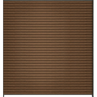 Ultra Easy Fencing 6 ft. H x 6 ft. W Brazilian Ipe Wood Plastic Composite Horizontal Fence Panel Section with Gray Frame