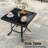 9-Person Outdoor Metal Patio Set With Fire Pit Table & Swivel Chairs (Beige)-1318257674