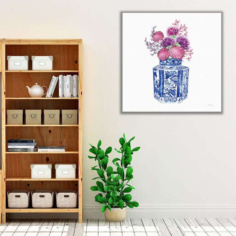 «Chinoiserie Style III», reproduction d'art sur toile, H 12 po x l 12 po
