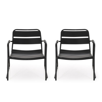 Chair: Matte Black Iron, Making Backyard & Patio More Appealing, 24.99 In. Height, 13.4 Lb Delightful In 24.2 Depth,