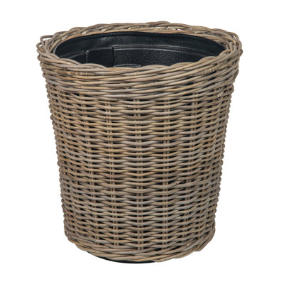 Rattan Kobo Classic Cylinder Indoor & Outdoor Planter Basket, 16 gal soil capacity