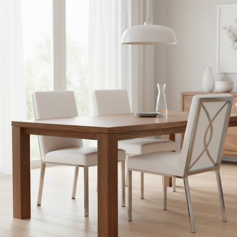 Chaise rembourrée en cuir Muaath Pu