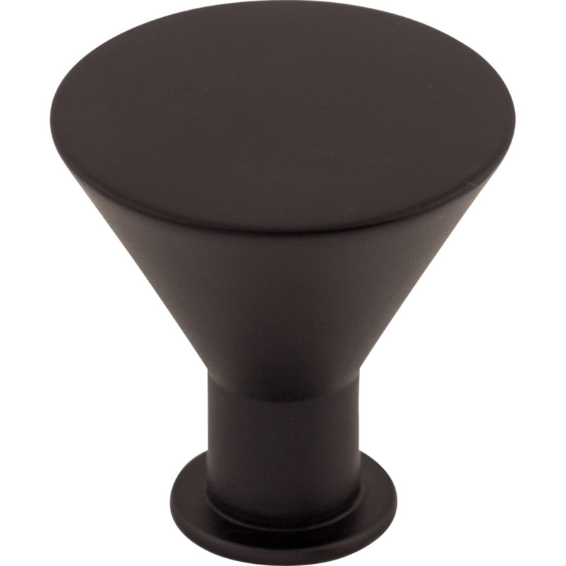 Cocktail Conical Cabinet Knob, Flat Black