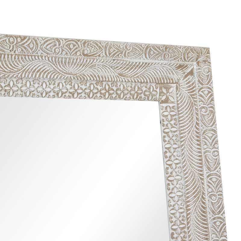 Ariaha Solid Wood Rectangle Wall Mirror