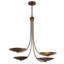 Lustre 4 lumières Palmela en bronze laqué avec abat-jour en laiton laqué 32 pouces Palmela-129687649-129742218