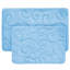 Lavish Home Set of 2 Memory Foam Bath Mats, Blue-197992111