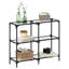 Console Table With Glass Top Steel-588766929-588766930