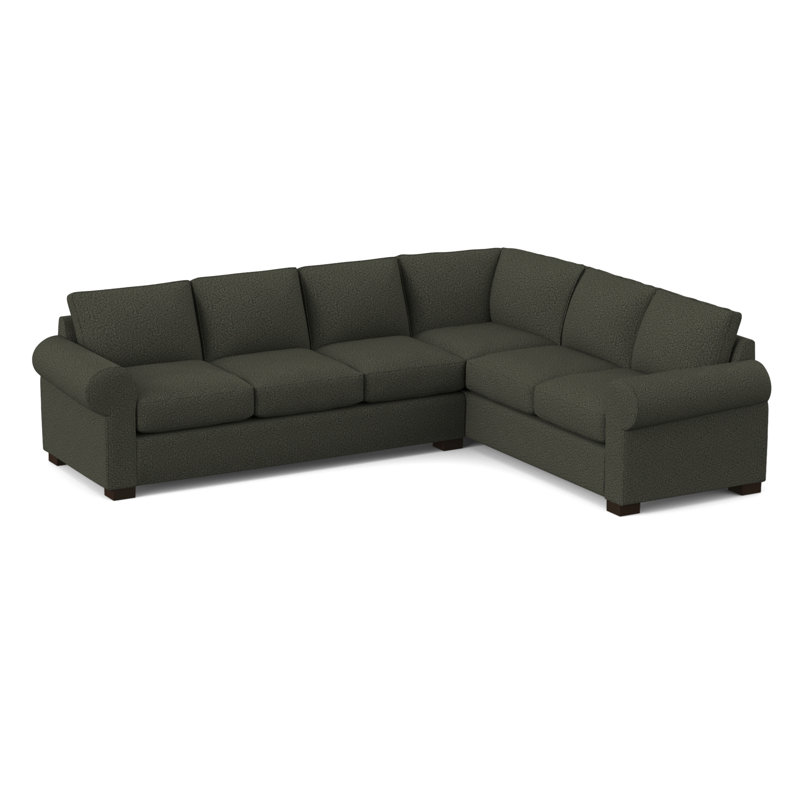 119" Wide Corner Sectional, Dorset Charcoal