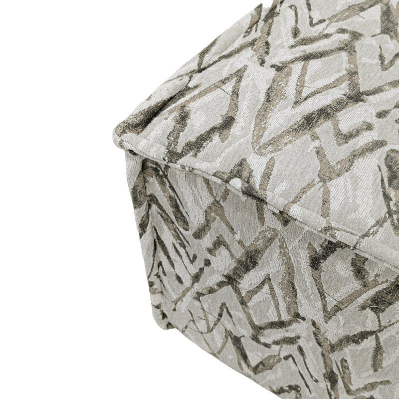 Hampton Square Pouf Ottoman - Latte Flame, Latte Flame