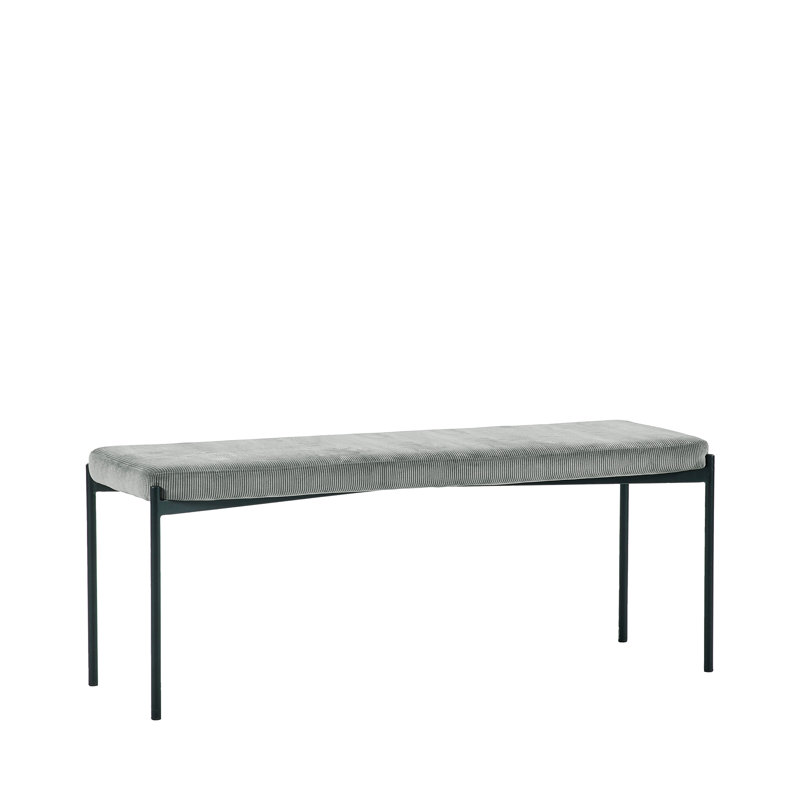 Fabric Upholstered Bench, Grey