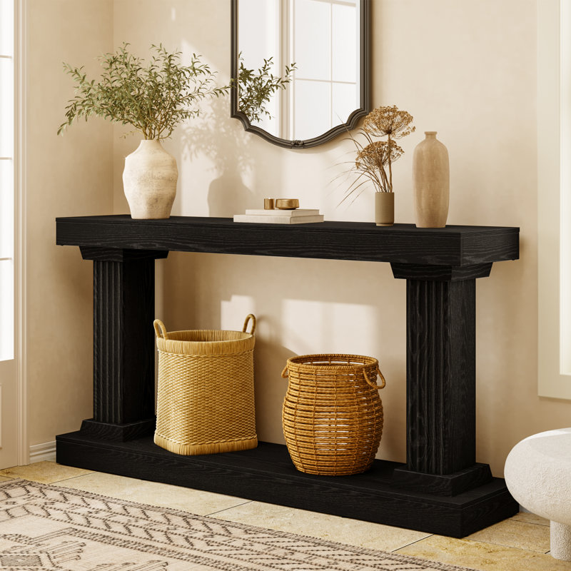 160Cm Console Table, Black