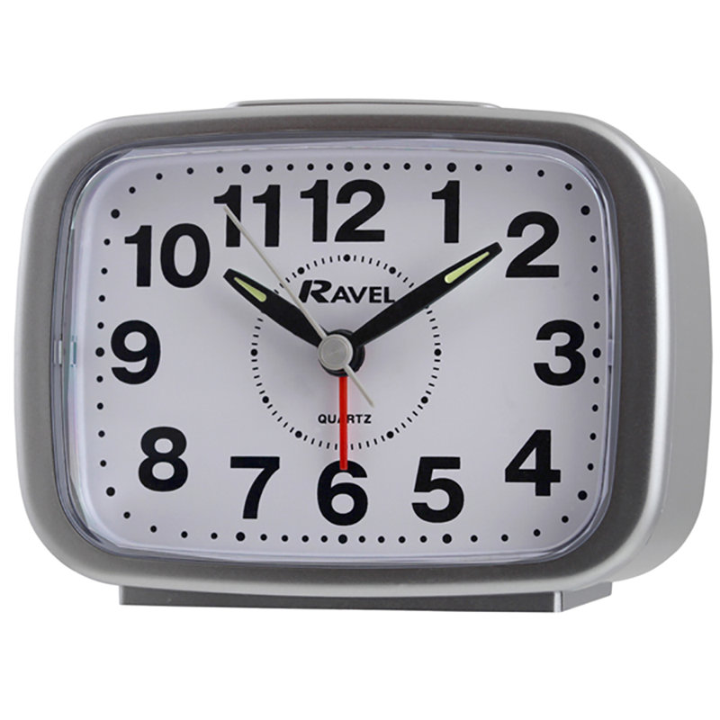 Quartz movement / Crystal Alarm Clock, Silver