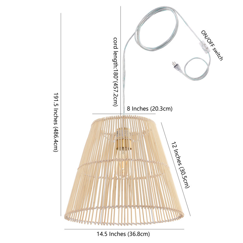 Luminaire suspendu conique à 1 lumière Conanso