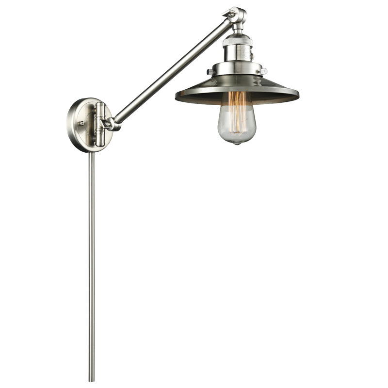 Clintonpark Swing Arm Sconce, Brushed Satin Nickel