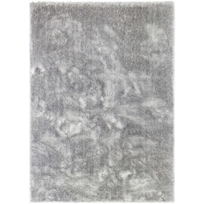 Mcclain Silver/Grey Shag Soft Area Rug