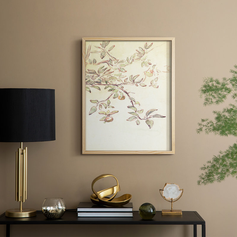 Impression florale vintage encadrée CLX - bois massif, Naturel, H 21 po x l 17 po