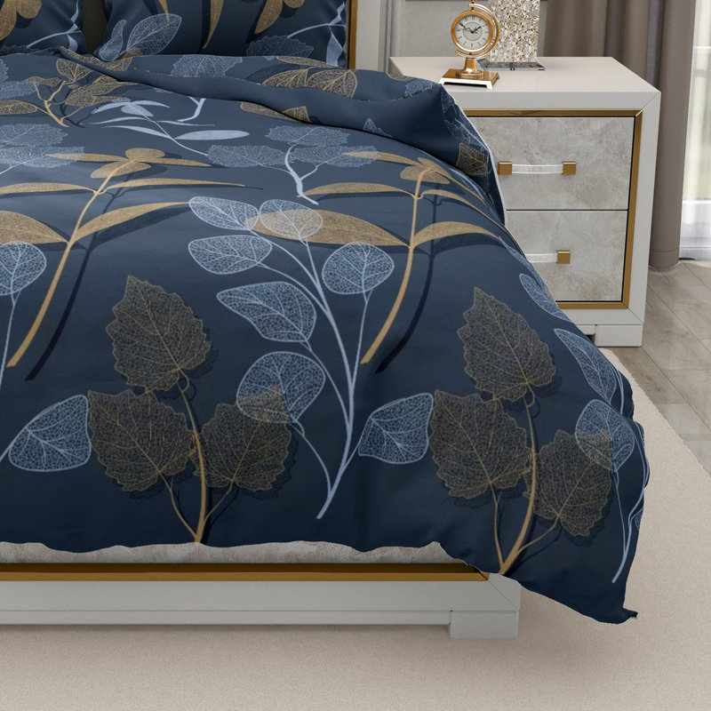 Trendy Complete Bedding Set 4 Piece Duvet Cover Fitted Sheet with Matching Pillow Cases 100% Microfibre Material
