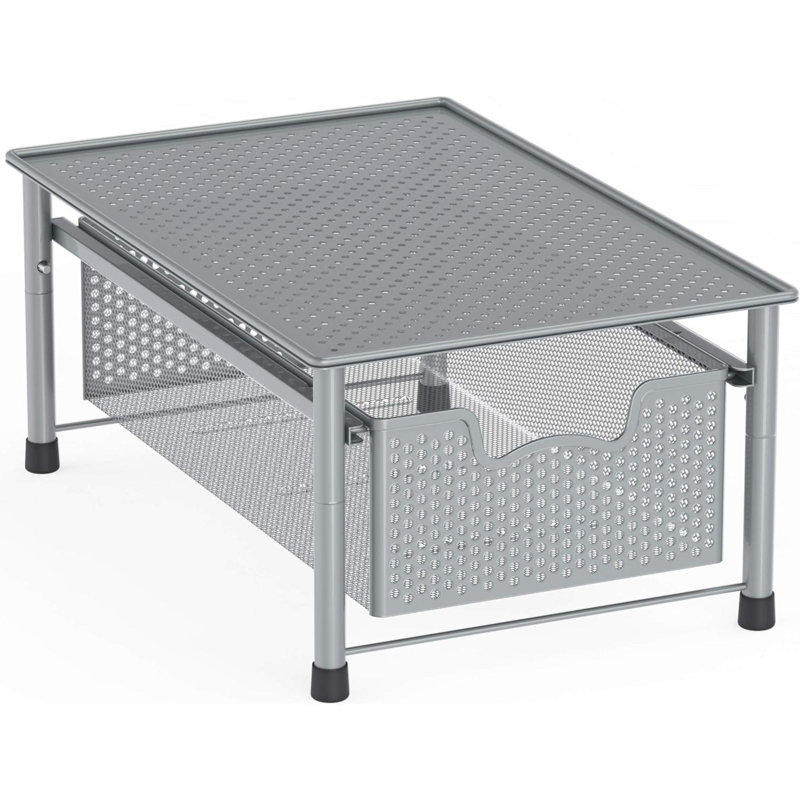 Rangement de panier de rangement empilable Houseware, Gris