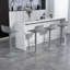 Tabourets de bar rotatifs à hauteur de comptoir modernes en similicuir (ensemble de 2 pièces)-749618005