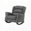 Chaise berçante rembourrée en tissu