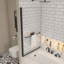 Pare-baignoire pivotant avec verre trempé de 1/4 po et barre à serviettes