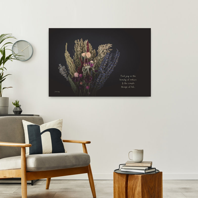 «Find Joy», art naturel contemporain, H 24 po x l 36 po