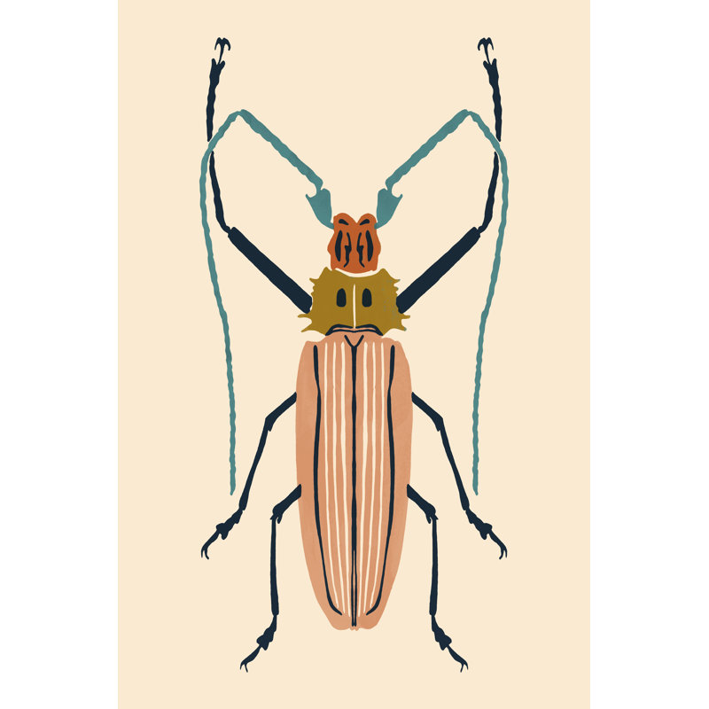 «Beetle Bug IV» par Victoria Barnes - peinture sur toile tendue, H 48 po x l 32 po