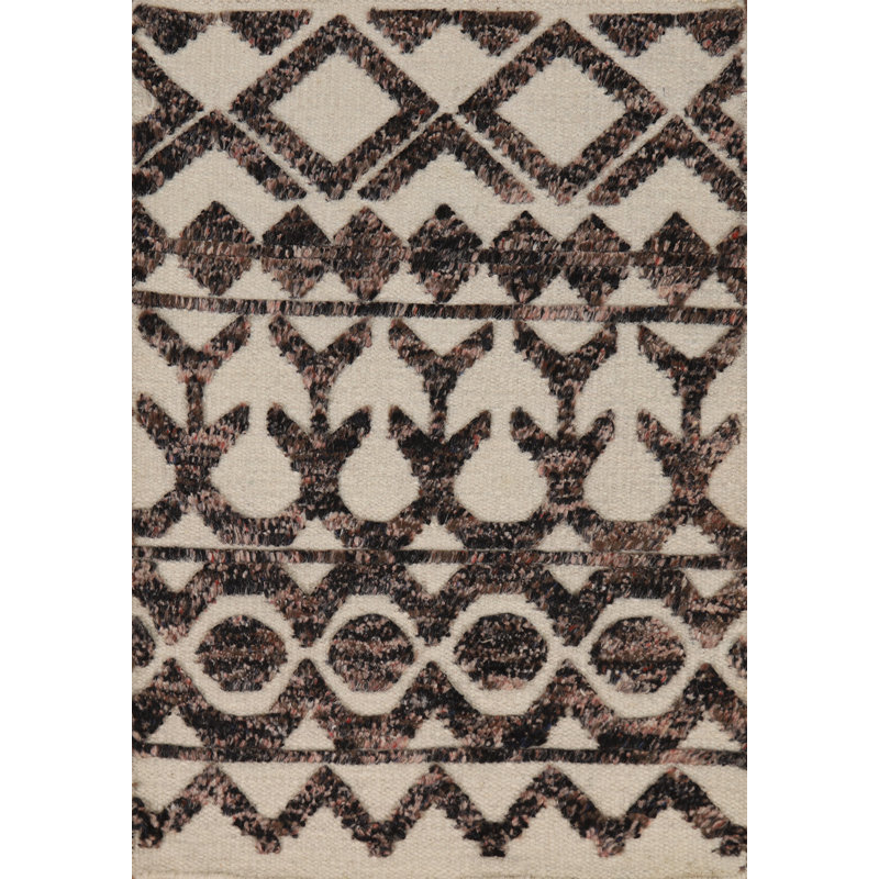 Geometric Wool Moroccan Indian Rug 2x3