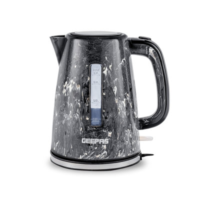 GEEPAS 1.7L Electric Kettle | Premium Kettle with 360 Rotational Base, Cordless | Concealed Heating, Strix Controller | Space Saving Cord Storage & LED Indicator | 2 Year Warranty 2200W Skye