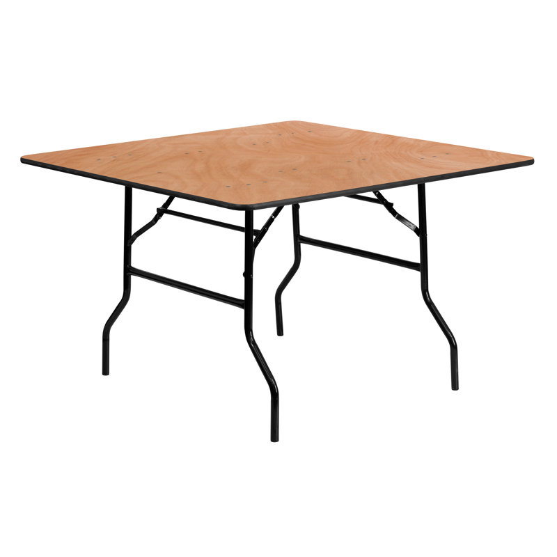 Table de banquet pliante en bois Wofford, H 30,13 po x L 48 po x l 48 po