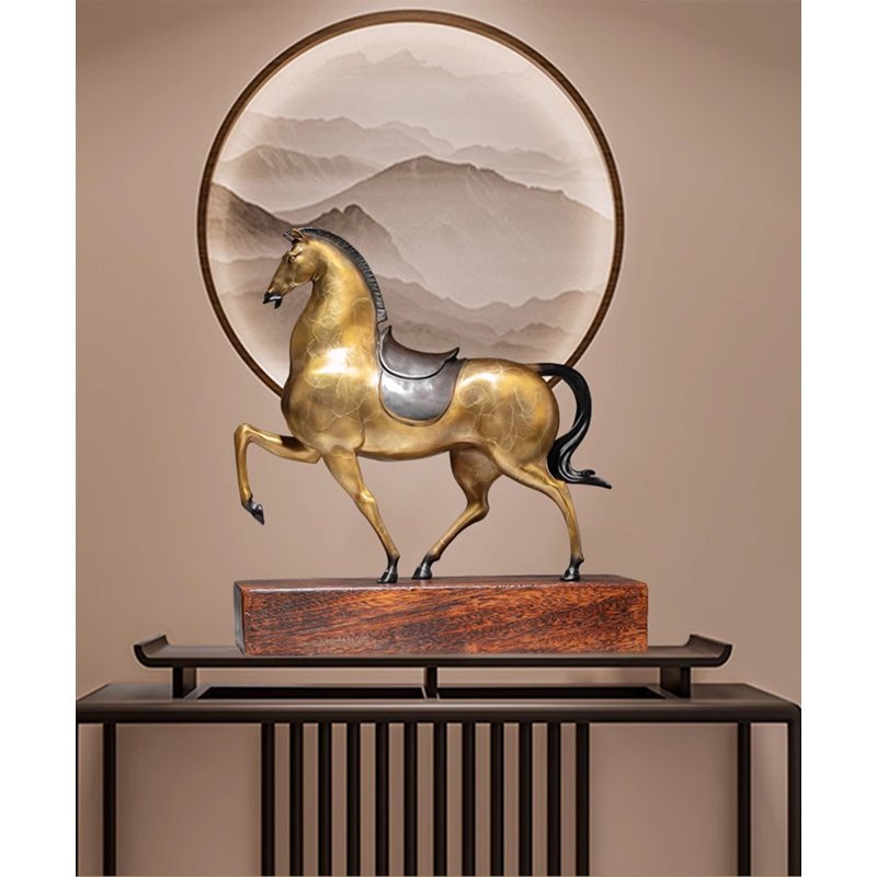Modern Creative Full-Gold-Plated Horse Figurine