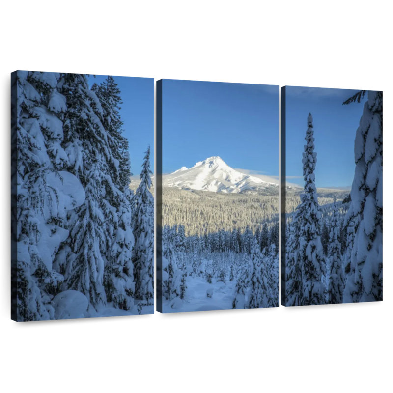Alvord Mount Hood Winter Glimpse, 36" H x 57" W
