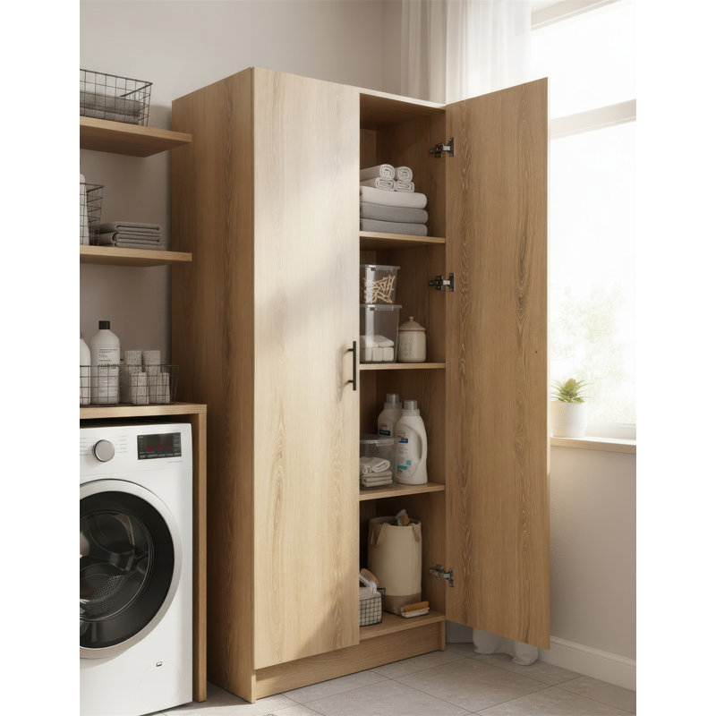 Armoire de rangement polyvalente en chêne Modex, Naturel