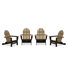 Chaise Adirondack pliante en plastique / résine Leighton