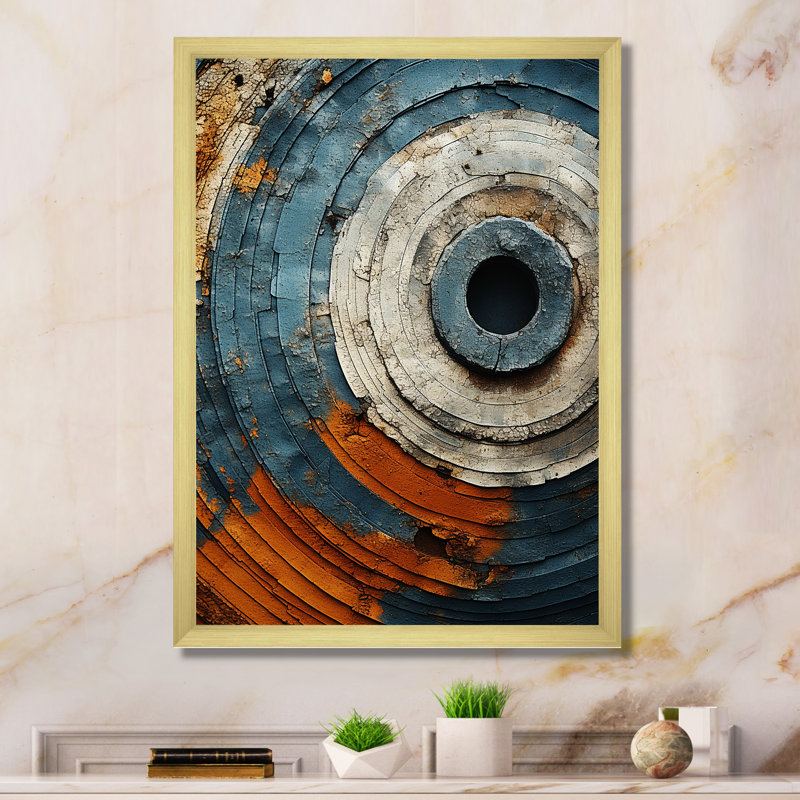 «Abstract Graceful Woodland II», reproduction d'art murale abstraite, Cadre doré simple, H 20 po x l 12 po x P 1 po
