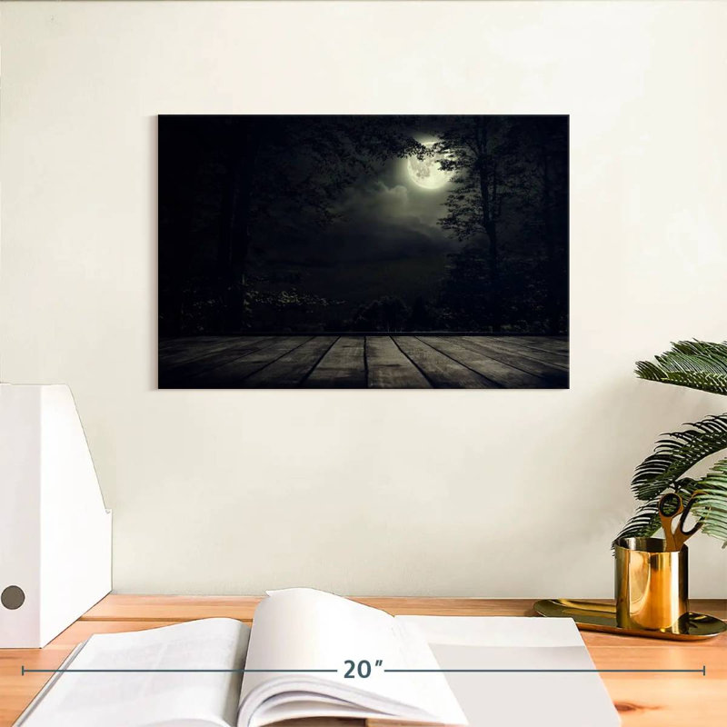 Marvelous Full Moon, 8" H x 12" W