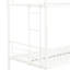 Lit superposé en métal blanc - choix de chambre à coucher moderne, configuration simple de lit simple peu encombrant, structure en acier promettant durabilité et stabilité, zone silencieuse, capacité de charge élevée, escalier sécuritaire-215427041