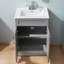 Ensemble de meuble-lavabo simple 24 po 2 portes blanc moderne mat 2 portes-565080814