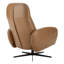 Fauteuil inclinable et pivotant en cuir véritable Danva-101479846