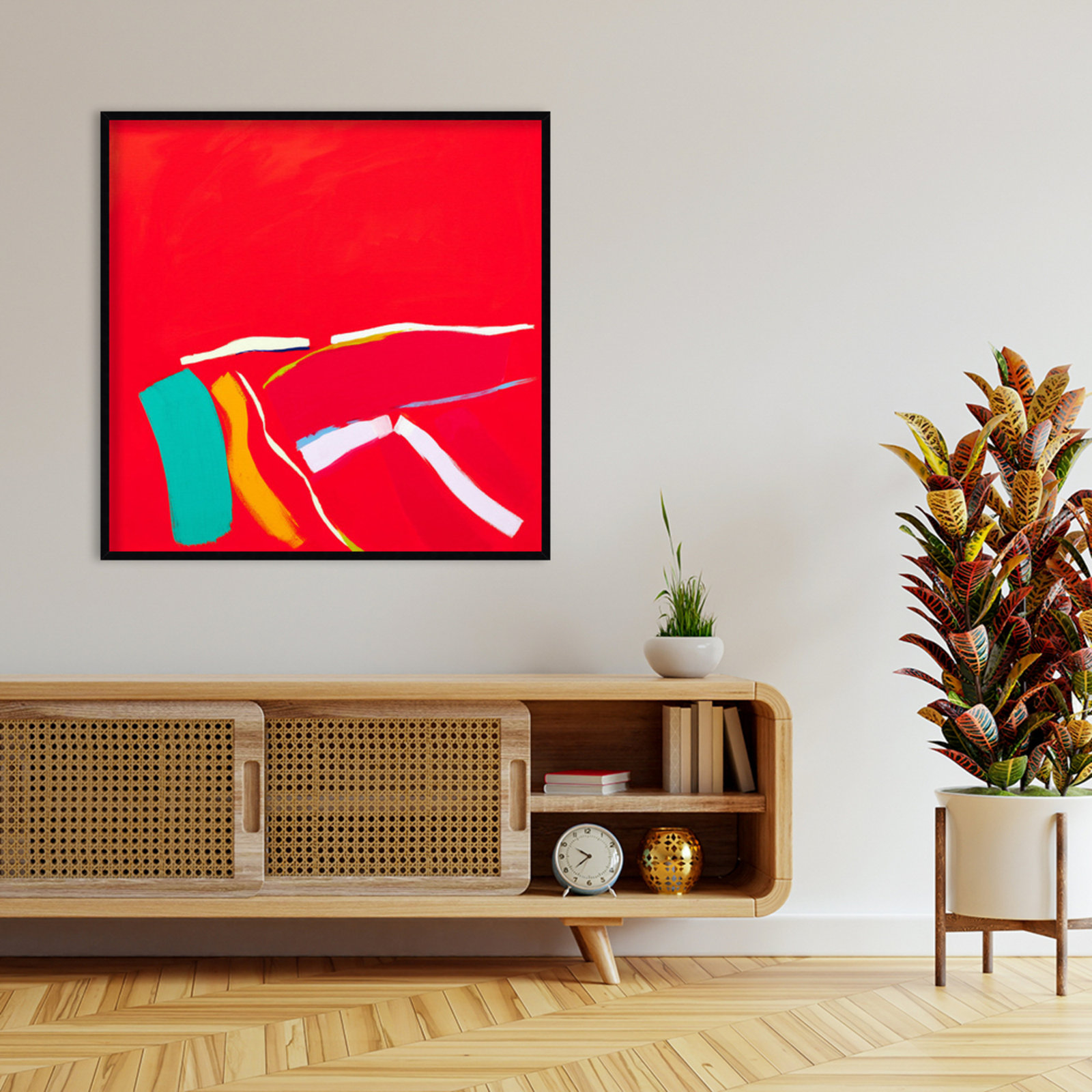 Passion Print by Angie Kenber, 41" H x 42" W, Black