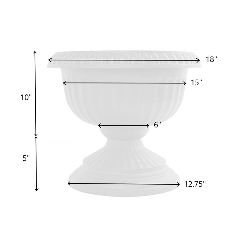 Alaejah Urn Planter, Casper White