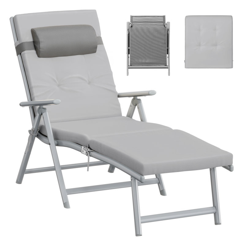 Caitlynd Folding Recliner Chair, Grey