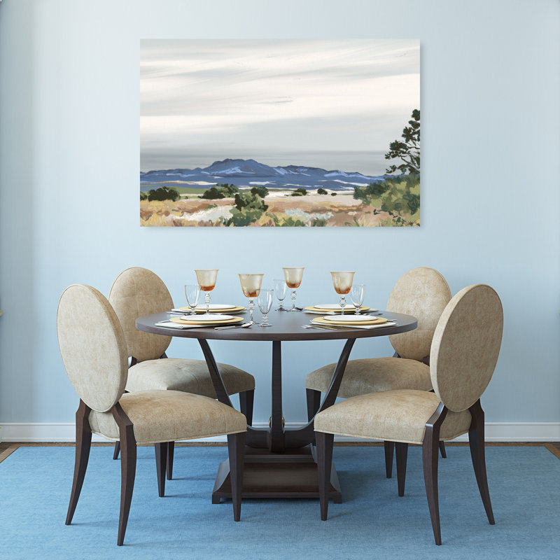 Vast Desert Mountains Peaceful Serene Tranquil Landscape Mountain Wall Art Print 1 Piece Wrapped Canvas Wall Art