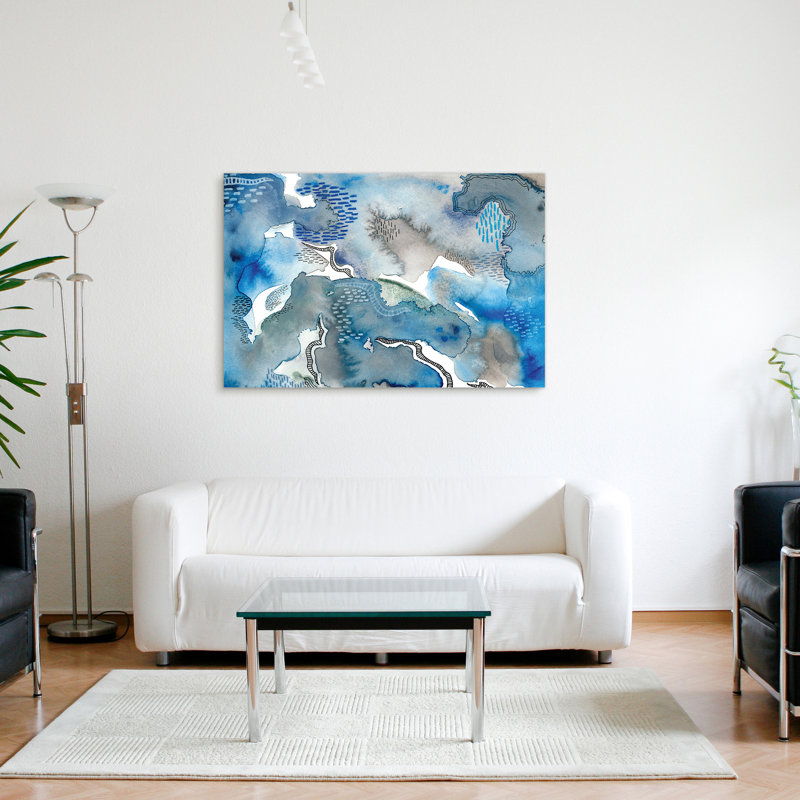 « Subtile blues II »-reproduction d’art sur verre